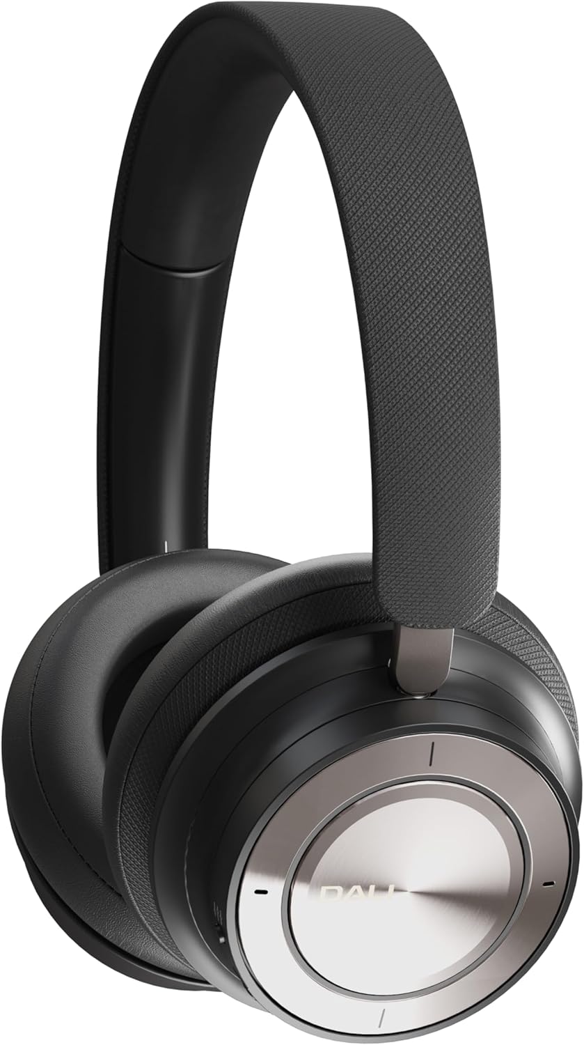 IO-8 Over-The-Ear Wireless/Wired Hi-Fi Headphones with ANC, Bluetooth AptX & Patented SMC Driver Technology, 35 Hours Battery Life - (Iron Black)
