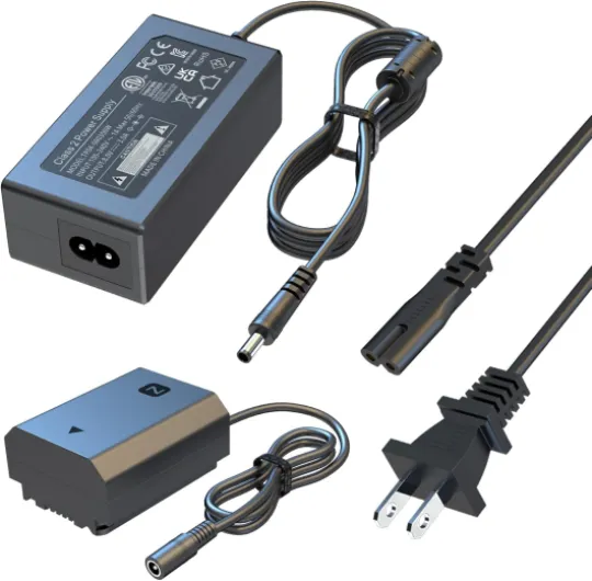 NP-FZ100 AC power adapter /NPFZ100 dummy battery kit, For Sony Alpha A7 III A7 IV A7R III A7R IV A7C 1A FX3 A6600 A7III A7IV A7SIII A7RIII A7RIV A9II A9R A9S A73 A74 A7R3 A7R4 Cameras Accessories