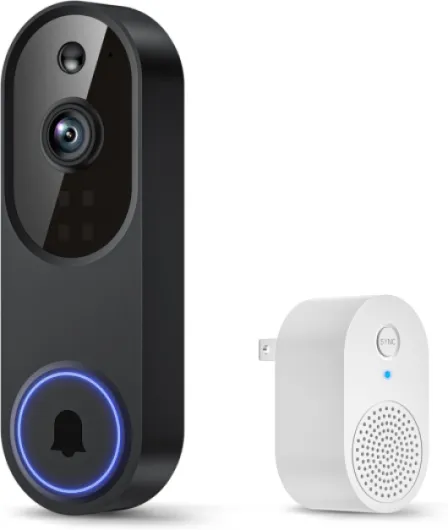 1080p Smart Video Doorbell Camera with AI Motion Detection, Night Vision, Cloud Storage, 2 Way Audio, Battery Powered, 2.4GHz Wi-Fi Only