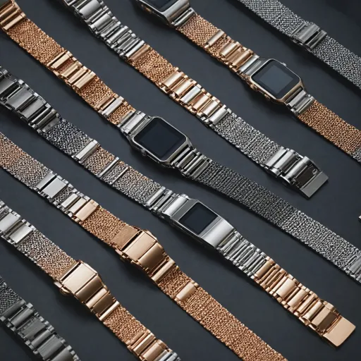 Refined stainless steel watch bands for fitness trackers and smartwatches