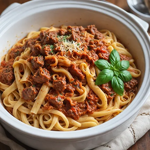 How to make rich crockpot spaghetti that tastes slow simmered