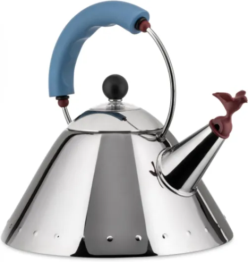 Blue Bird Whistle Hob Kettle, Diameter 22cm, Height 22.5cm, centilitre capicity 200cl Blue Stainless steel