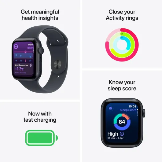 Watch SE 3 GPS 40mm Smartwatch with Starlight Aluminium Case with Starlight Sport Band S/M - Fitness and Sleep Trackers, Heart Rate Monitor, Always-On Display, Water Resistant S/M - fits 130–180mm wrists 40 mm case Starlight