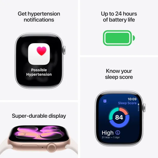 Watch Series 11 GPS 42mm Smartwatch with Rose Gold Aluminium Case with Light Blush Sport Band S/M - Sleep Score, Fitness Tracker, Health Monitoring, Always-On Display, Water Resistant S/M - fits 130–180mm wrists 42 mm case Light Blush/Rose Gold