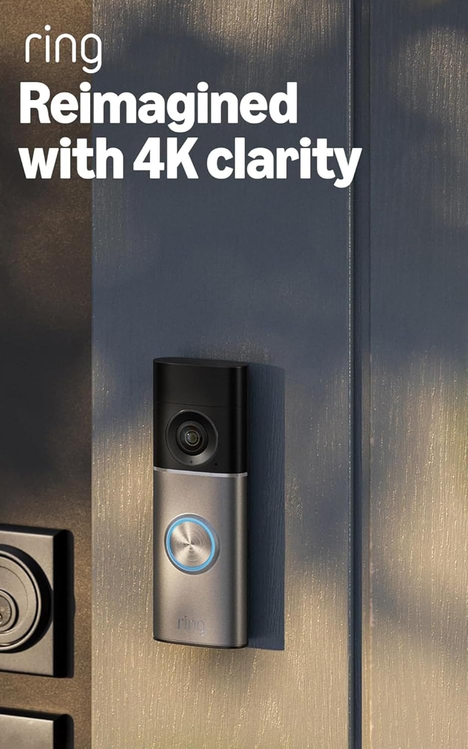 New Ring Wired Video Doorbell Pro (newest gen) Plug-in + Chime (3rd Gen) - Video Doorbell Camera with Retinal 4K, up to 10x Enhanced Zoom - Wide Field of View - 30-day free trial of Ring Home Plan