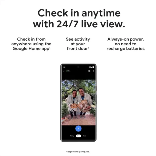 Nest Doorbell - (Wired, 2nd Gen) - Wired Video Doorbell Camera - Doorbell Security Camera - Ivy Nest Doorbell - Wired Ivy