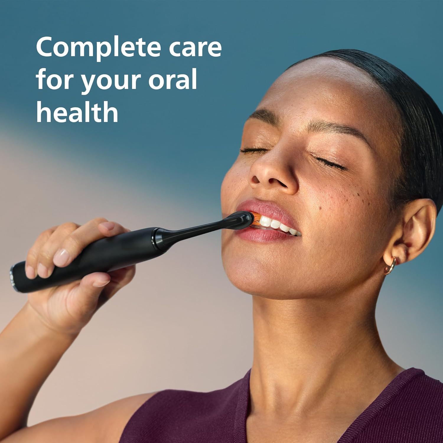 Sonicare DiamondClean Smart 9400 Electric Toothbrush, Sonic Toothbrush with App, Pressure Sensor, Brush Head Detection, 4 Brushing Modes and 3 Intensity Levels, Black, Model HX9918/89 Sonicare 9400, Black, 4 Brush Heads