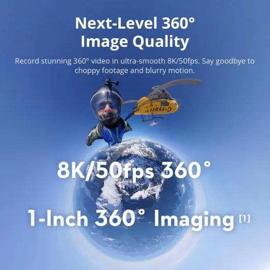 Osmo 360 Adventure Combo, 360 Camera With 1-Inch 360° Imaging, Extended Battery Life With 3 Batteries, Native 8K 360° Video, 4K/120fps & 170° Boost Video, Action Camera for Sports, Vlog