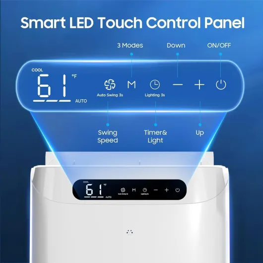 Tanoxo 14,000 Btu Portable Air Conditioner, Cools Up to 65 M², Remote Control AC Unit, 4 in 1 Cooling, Fan, Dehumidification, Standby and Installation Kits for Large Rooms,