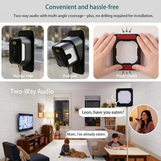 3MP 2K Dual-Band WiFi Window Camera for Home Security,Indoor Stick-On Glass Surveillance Monitor Looking Outside, 5GHz&2.4GHz Smart System with Color Night Vision,AI Motion Detection,24/7 SD Recording