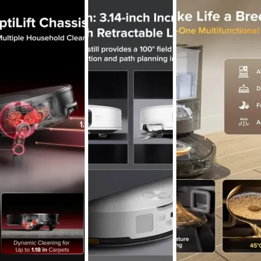 Top Robot vacuum with hot water mop washing